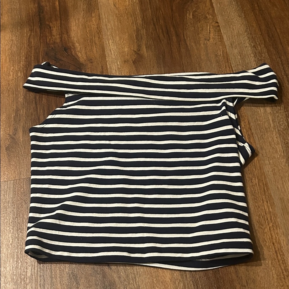 Wild Fable Navy and White Tube Top